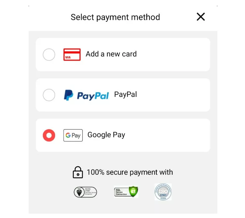 Aliex Google Pay